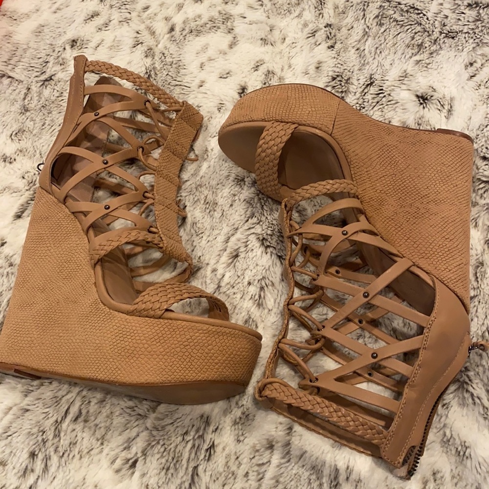 L.A.M.B. Platform gladiator wedge